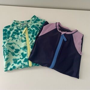 Kids Zip-Front Rash Guard Full Body Swimsuit